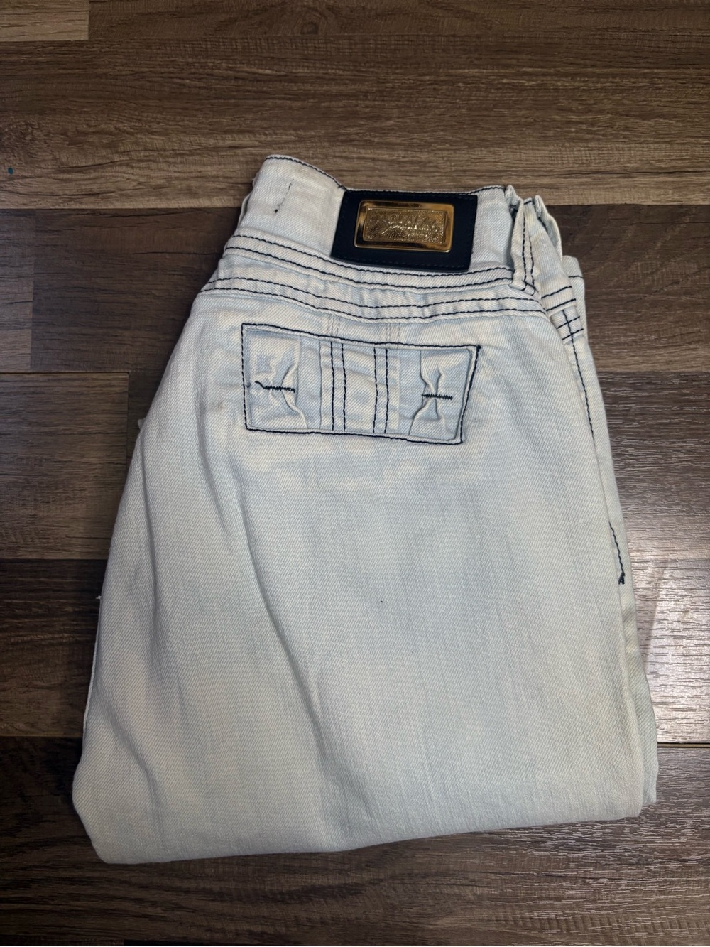 Virtual Sensuality Light contracted stitch Straight Denim Jeans Women's Size 7